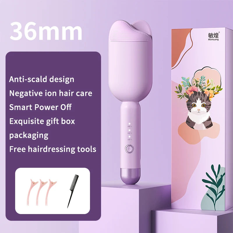 36mm Deep Wave Curling Iron – Volumizing Hair Styler