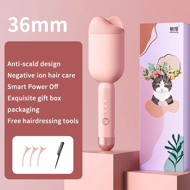 36mm Deep Wave Curling Iron – Volumizing Hair Styler