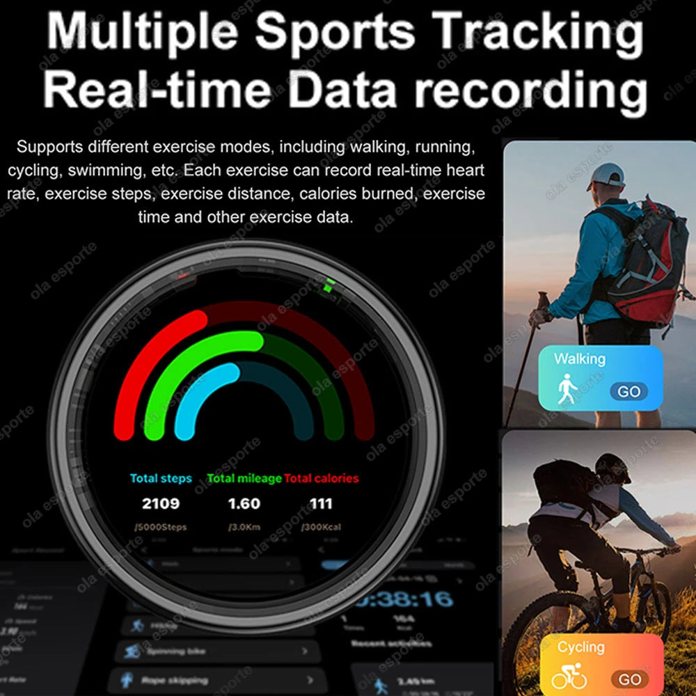 R12 Smart Ring – Touch Display, Health Monitor & Waterproof