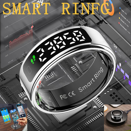 R12 Smart Ring – Touch Display, Health Monitor & Waterproof