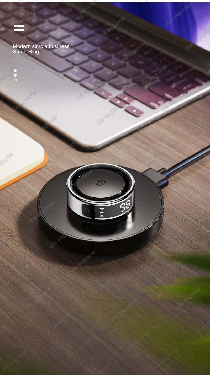 R12 Smart Ring – Touch Display, Health Monitor & Waterproof